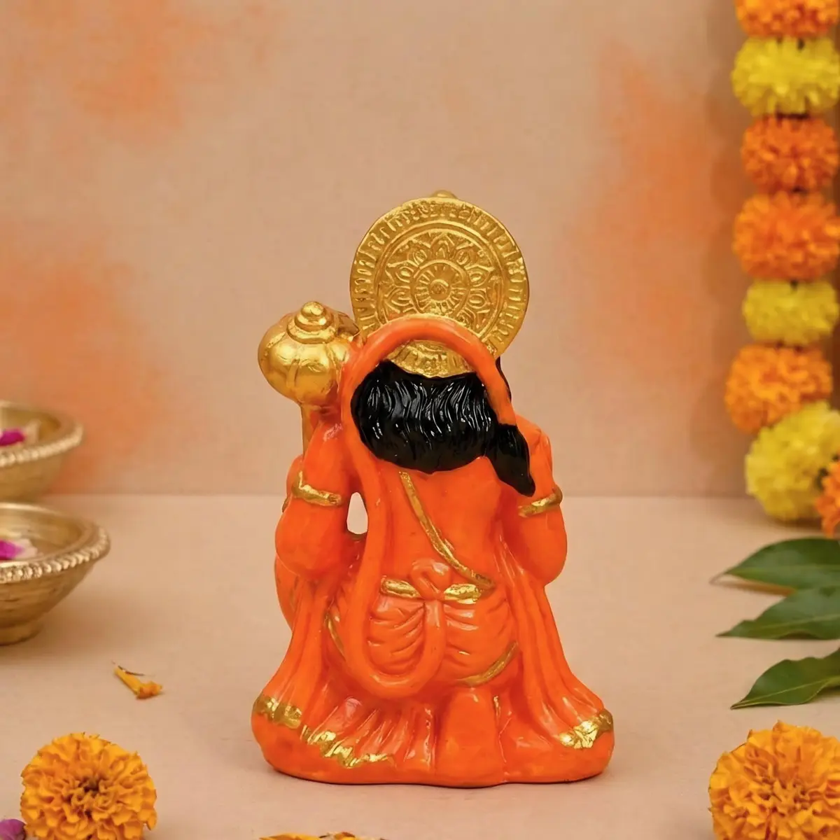 Servdharm Hanuman Idol for Car Dashboard Resin 3.1" | Hanuman Statue for Home Decor, Office Desk, Puja and Gifting - view 3