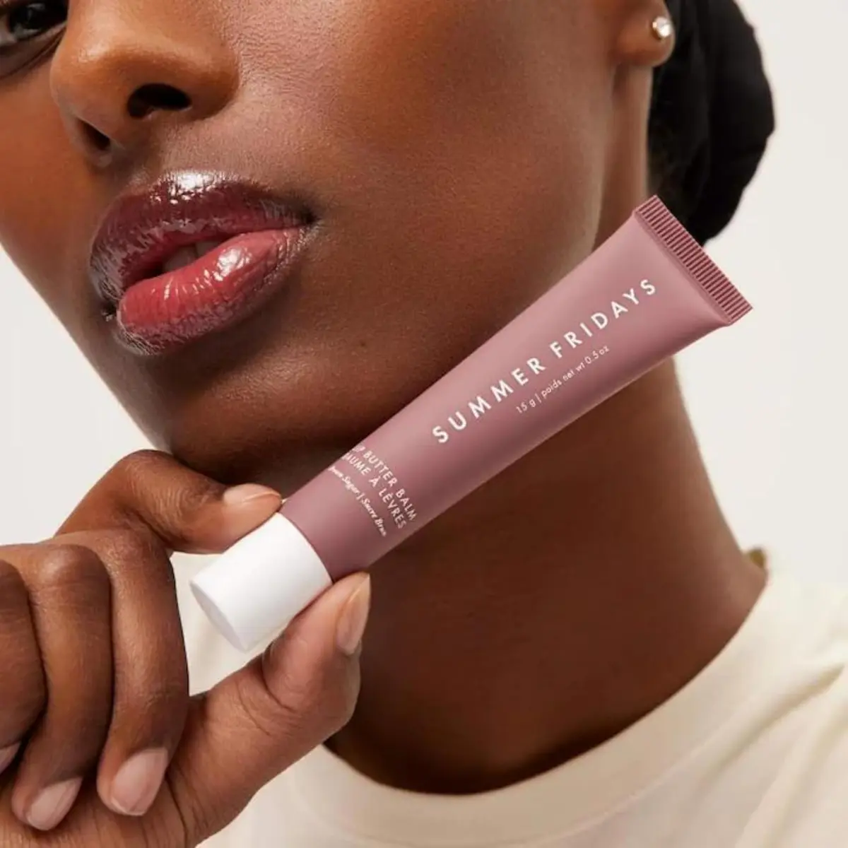 Summer Fridays Lip Butter Balm - Moisturizing Lip Gloss for Instant Shine + Sheer Color - With Nourishing Shea Butter - 0.5 Oz - view 4