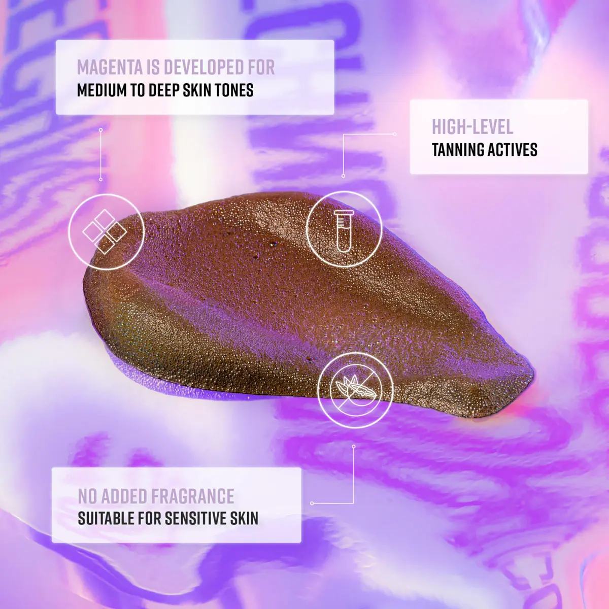 Bondi Sands Technocolor 1 Hour Express Tanning Foam, Magenta | Deep, Rich Tan for Olive & Deep Skin Tones - view 4