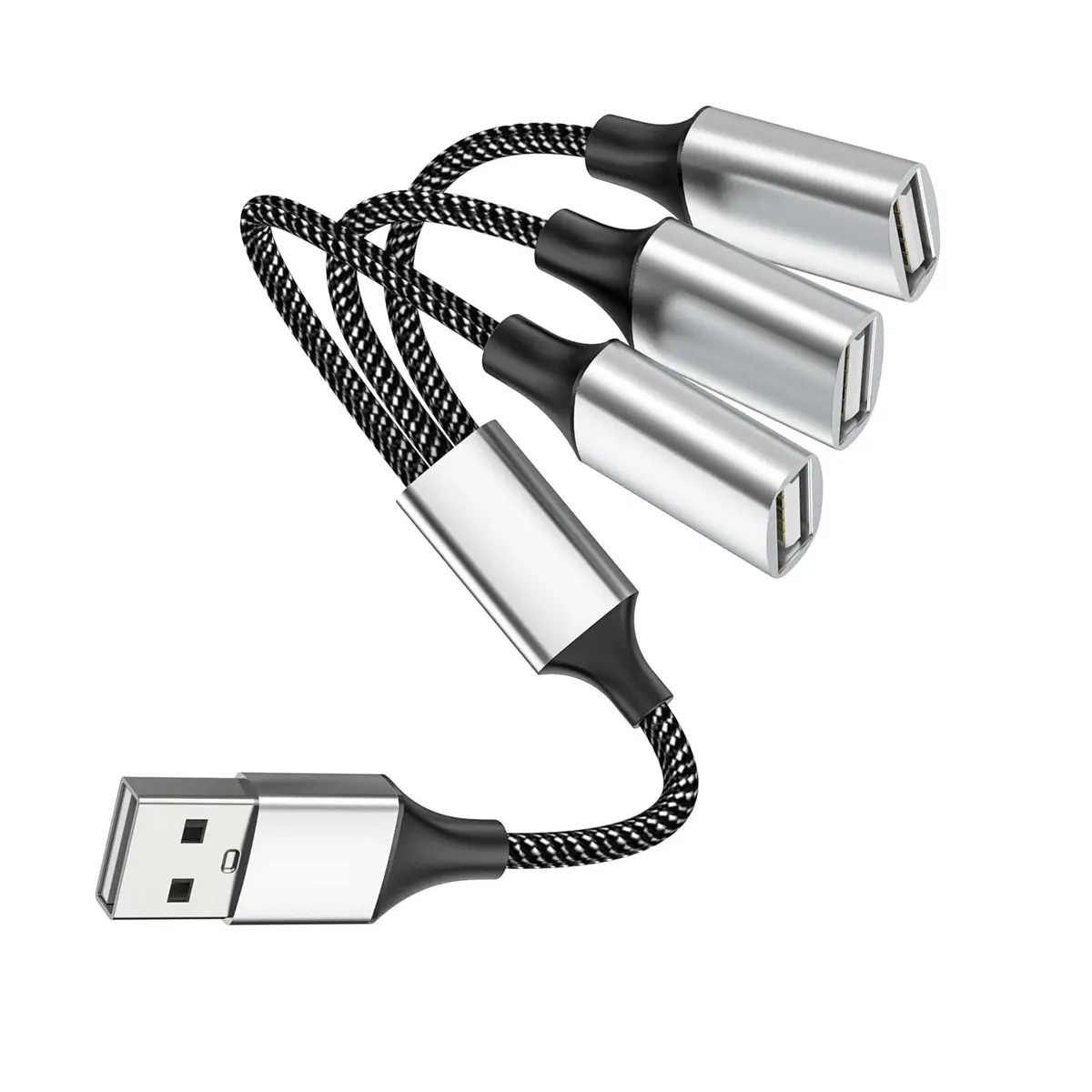 Fidioto USB Splitter Y Cable, 10in Dual USBA Ports, Data & Power Extender for Mac, Laptop, PC, Xbox Series X/S, PS4, PS5 - main product image