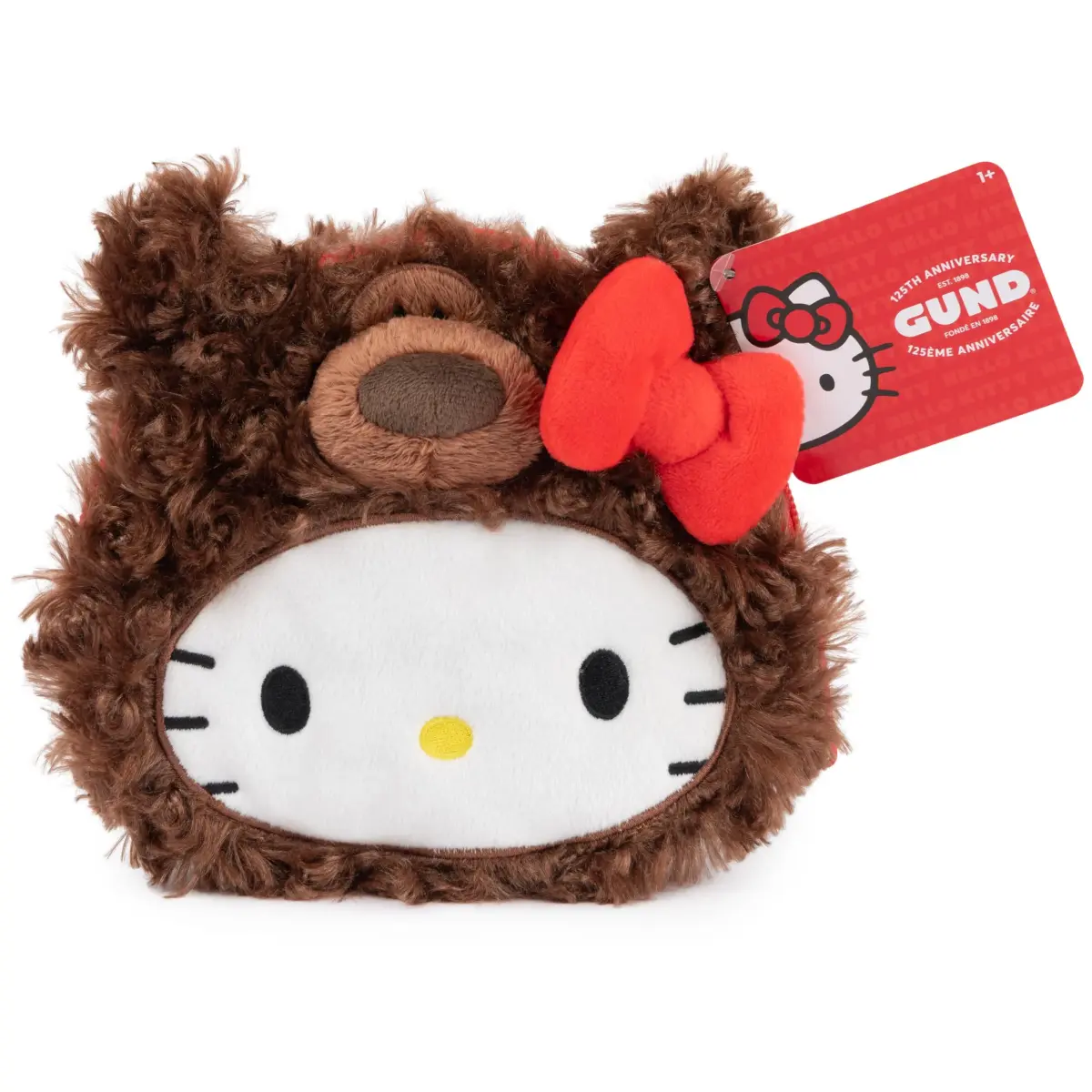 GUND Sanrio Hello Kitty Philbin Teddy Bear Plush Pouch 14cm (5.5") | Soft & Huggable Toy - view 2