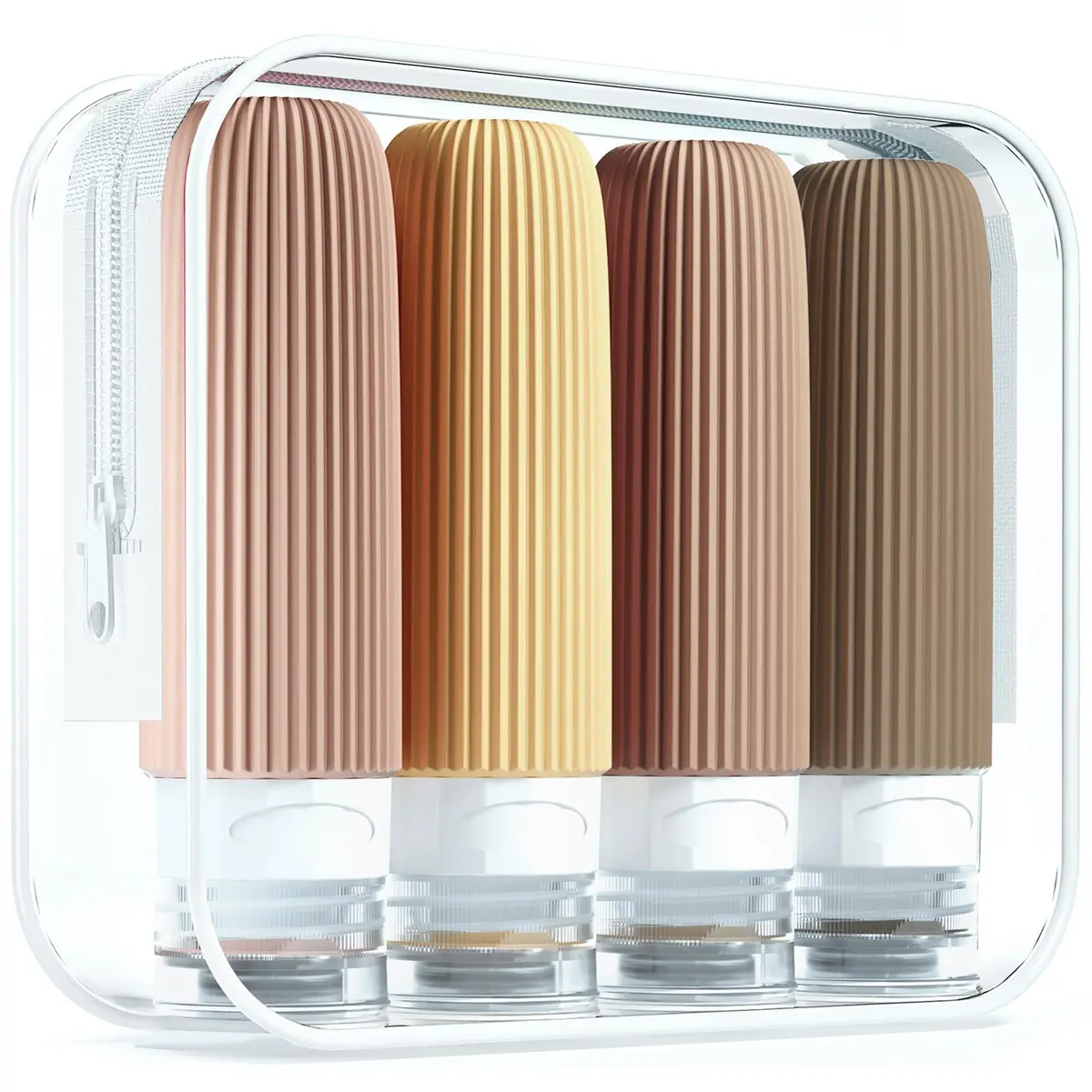 Mrsdry Travel Bottles for Toiletries 3oz | Leak Proof Silicone Travel Containers with Clear Bag - main product image