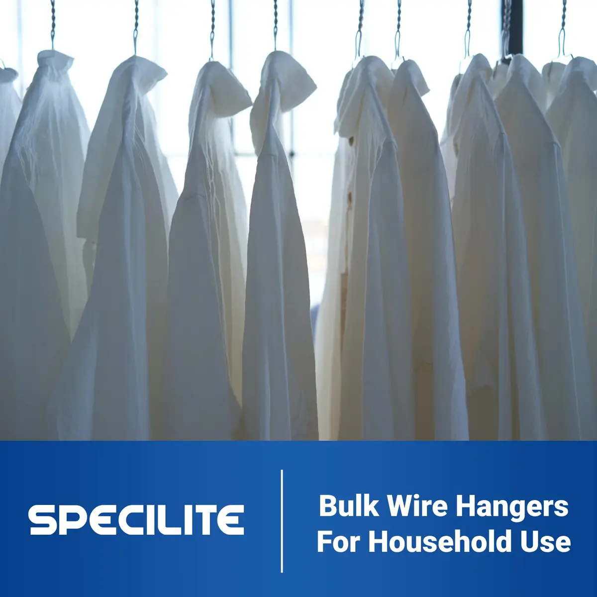SPECILITE Metal Wire Clothes Hangers Bulk 50 Pack with Grooves, Black | Space Saving & Anti-slip - view 7
