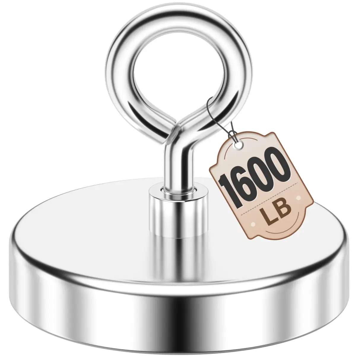 FINDMAG 1600 LBS Heavy Duty Neodymium Fishing Magnet 120mm (4.72 Inch) with Eyebolt | Industrial Strength Metal Retrieval - main product image