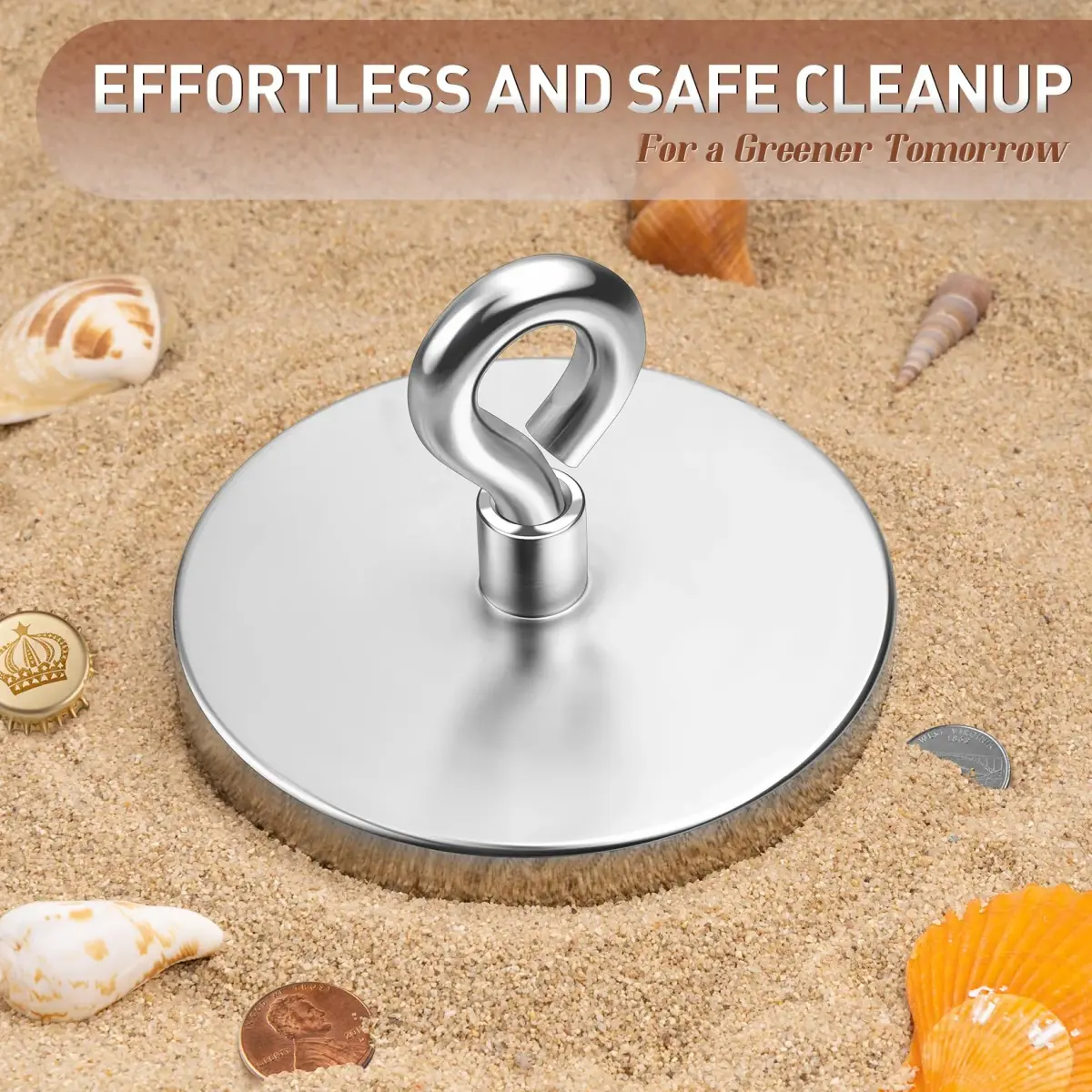 FINDMAG 1600 LBS Heavy Duty Neodymium Fishing Magnet 120mm (4.72 Inch) with Eyebolt | Industrial Strength Metal Retrieval - view 4