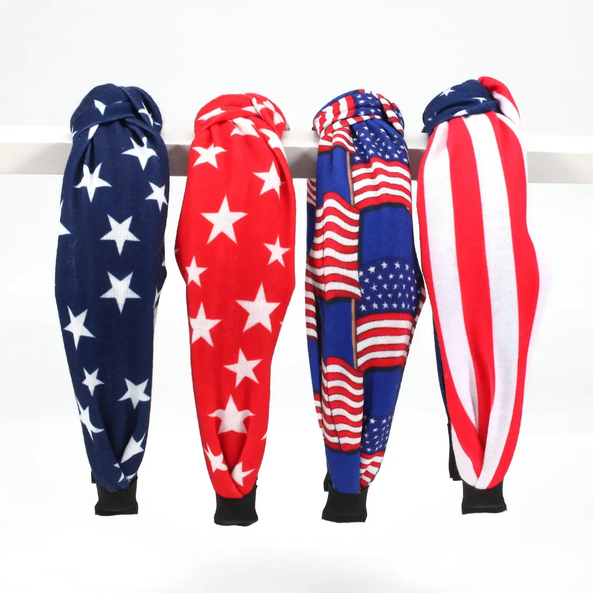 Ardorchid USA Flag Headbands 4 Pack | Patriotic Red White Blue Hair Accessories - view 8
