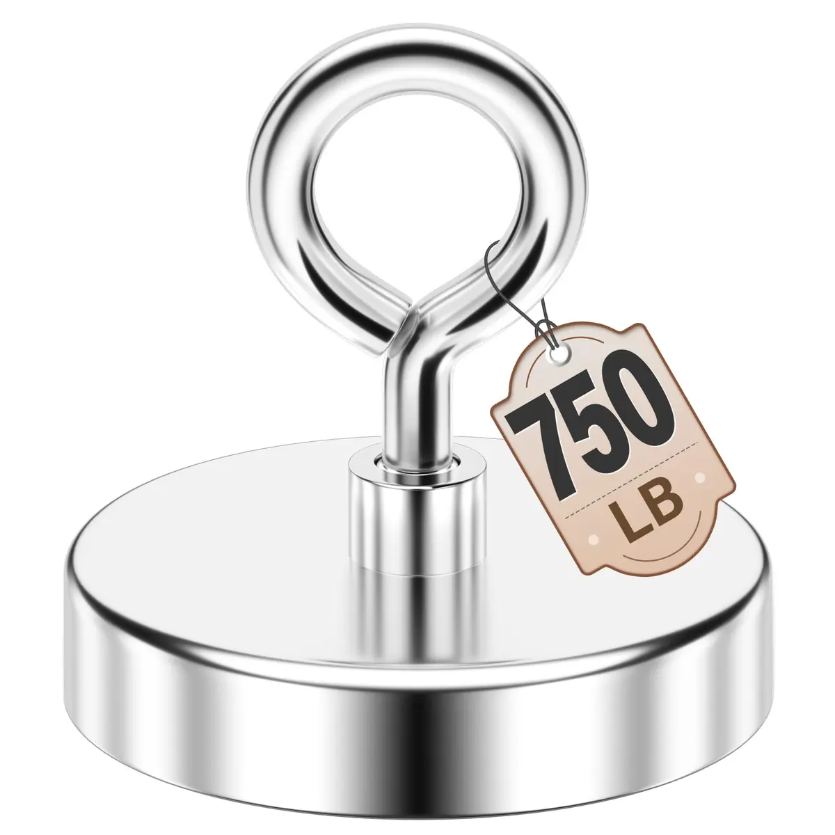 FINDMAG 750 LBS Heavy Duty Fishing Magnet 20.3 cm (7.5 cm Diameter) | Strong Neodymium Magnet for Metal Retrieval - main product image