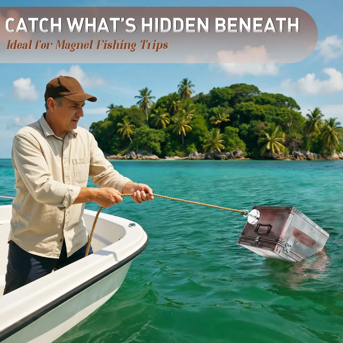 FINDMAG 750 LBS Heavy Duty Fishing Magnet 20.3 cm (7.5 cm Diameter) | Strong Neodymium Magnet for Metal Retrieval - view 5