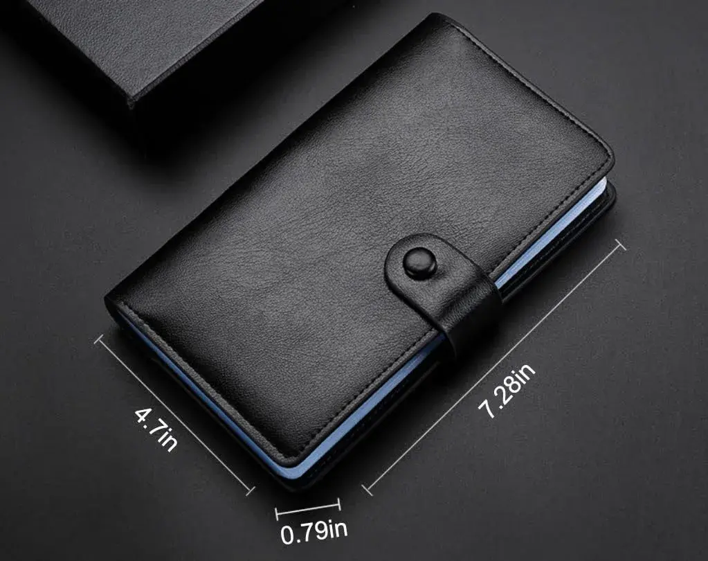 JERLA RFID Credit Card Holder Book - Leather Black, 96 Card Slots - view 4