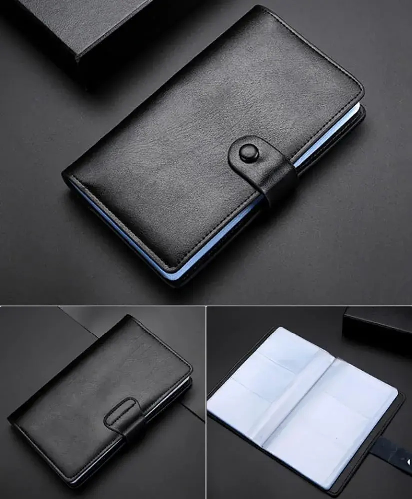 JERLA RFID Credit Card Holder Book - Leather Black, 96 Card Slots - view 3