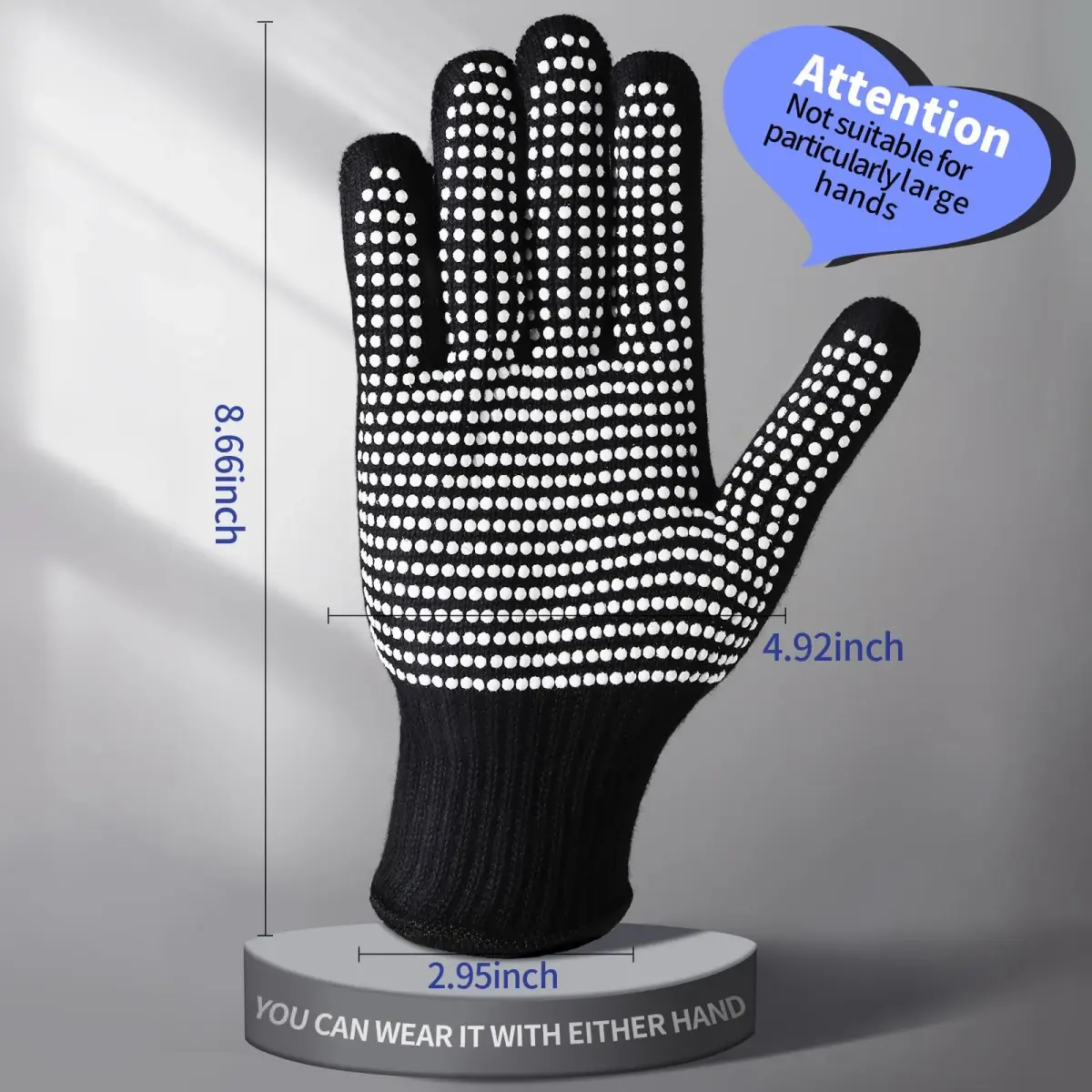 Teenitor White Heat Resistant Gloves with Silicone Bumps, 2 Pcs (22cm / 8.66 inch) | Protects Up to 482°F - view 7