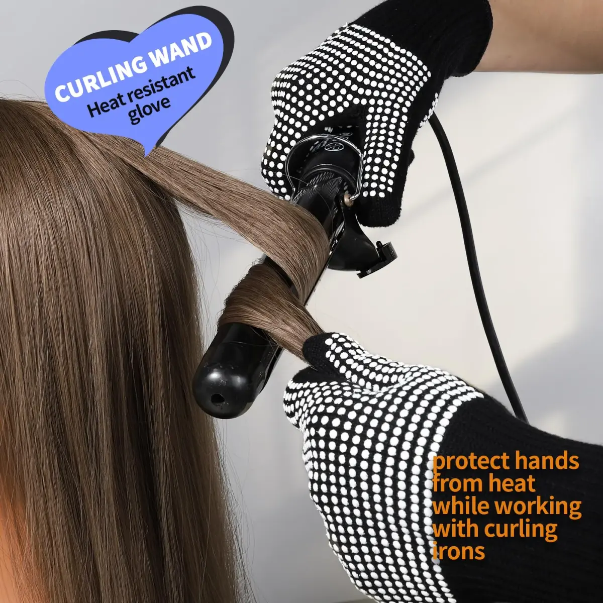 Teenitor White Heat Resistant Gloves with Silicone Bumps, 2 Pcs (22cm / 8.66 inch) | Protects Up to 482°F - view 3