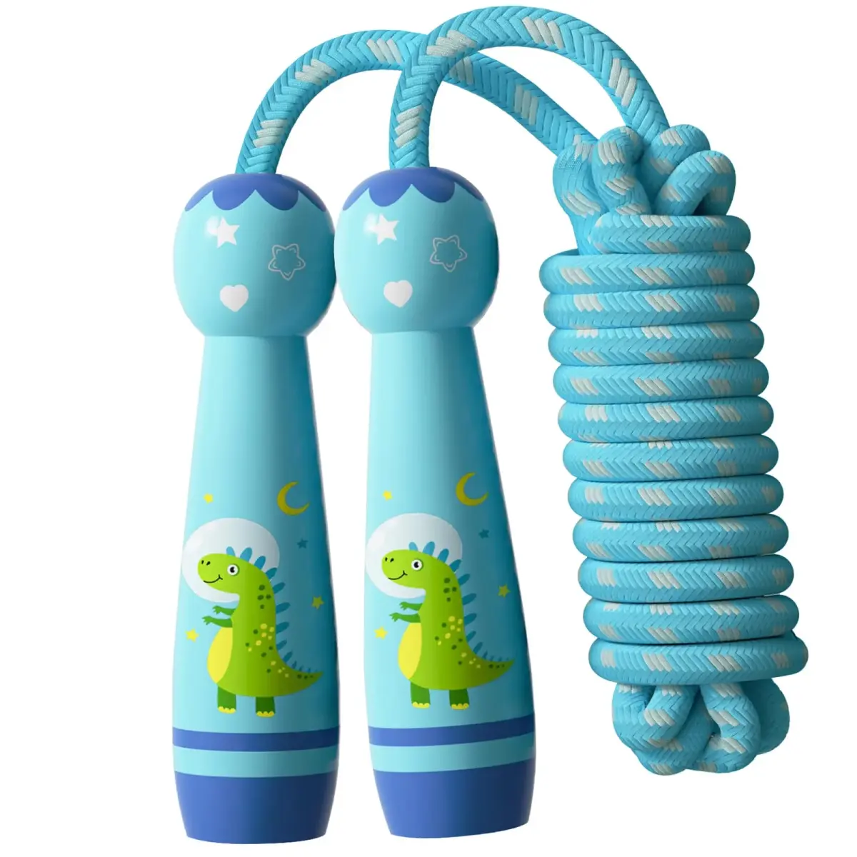 JGM Adjustable Cotton Braided Jump Rope with Wooden Handle | 2.27 kg (5 lb) Total Weight - view 8