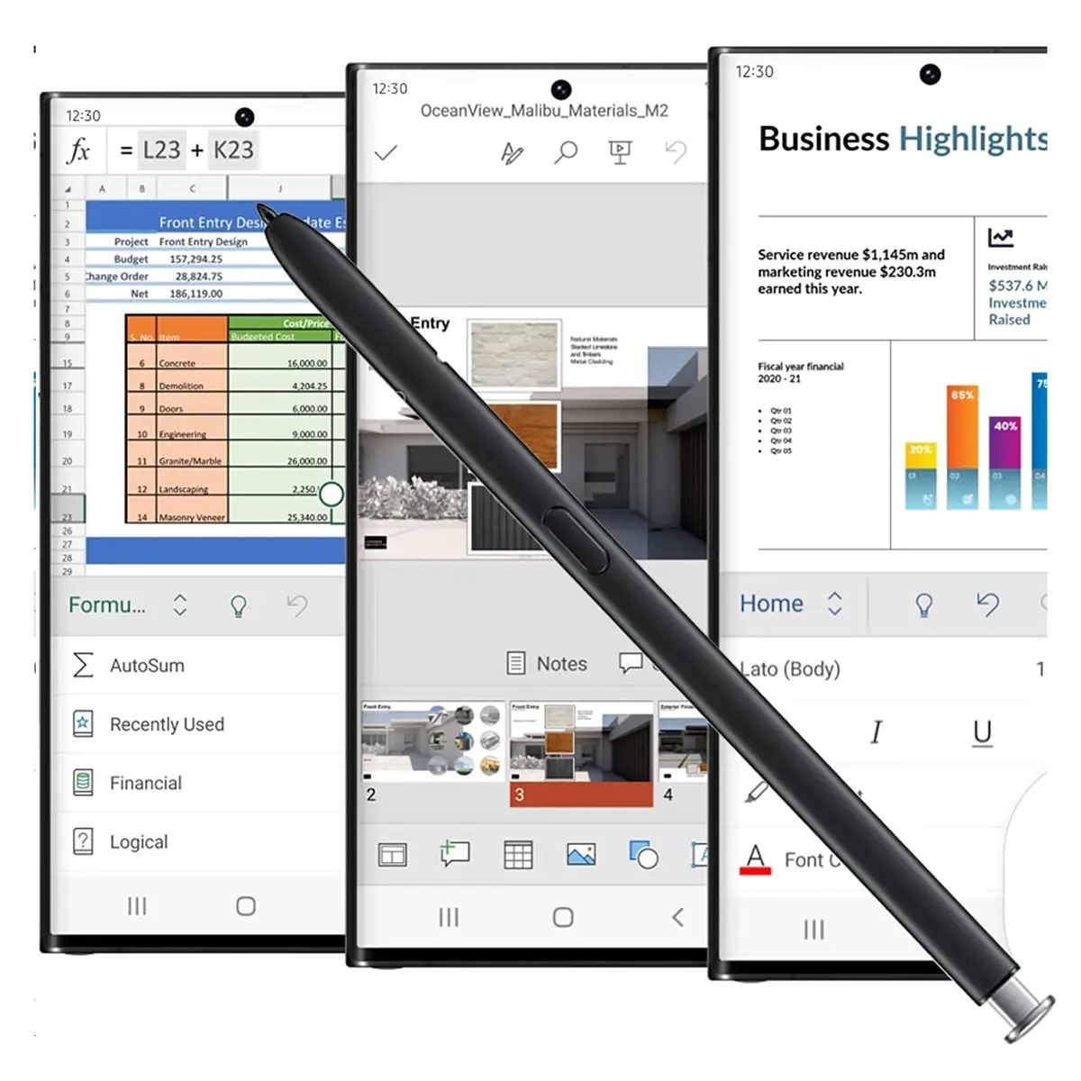 PCTC Stylus Pen for Samsung Galaxy S22 Ultra 5G SM-S908 | Phantom White - view 5