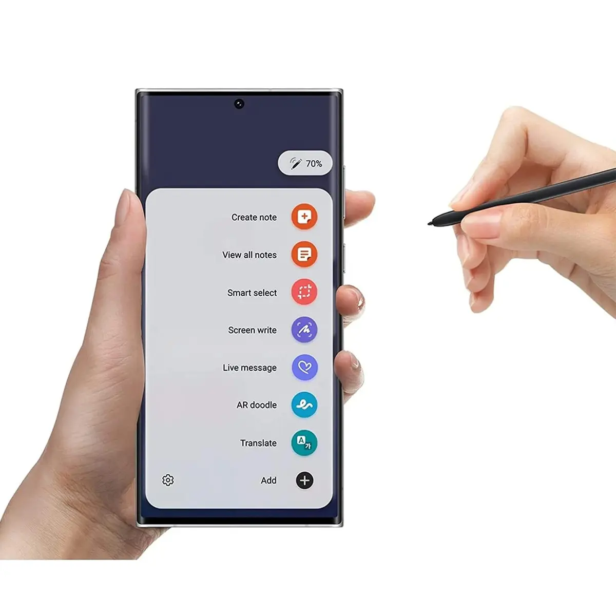 PCTC Stylus Pen for Samsung Galaxy S22 Ultra 5G SM-S908 | Phantom White - view 6