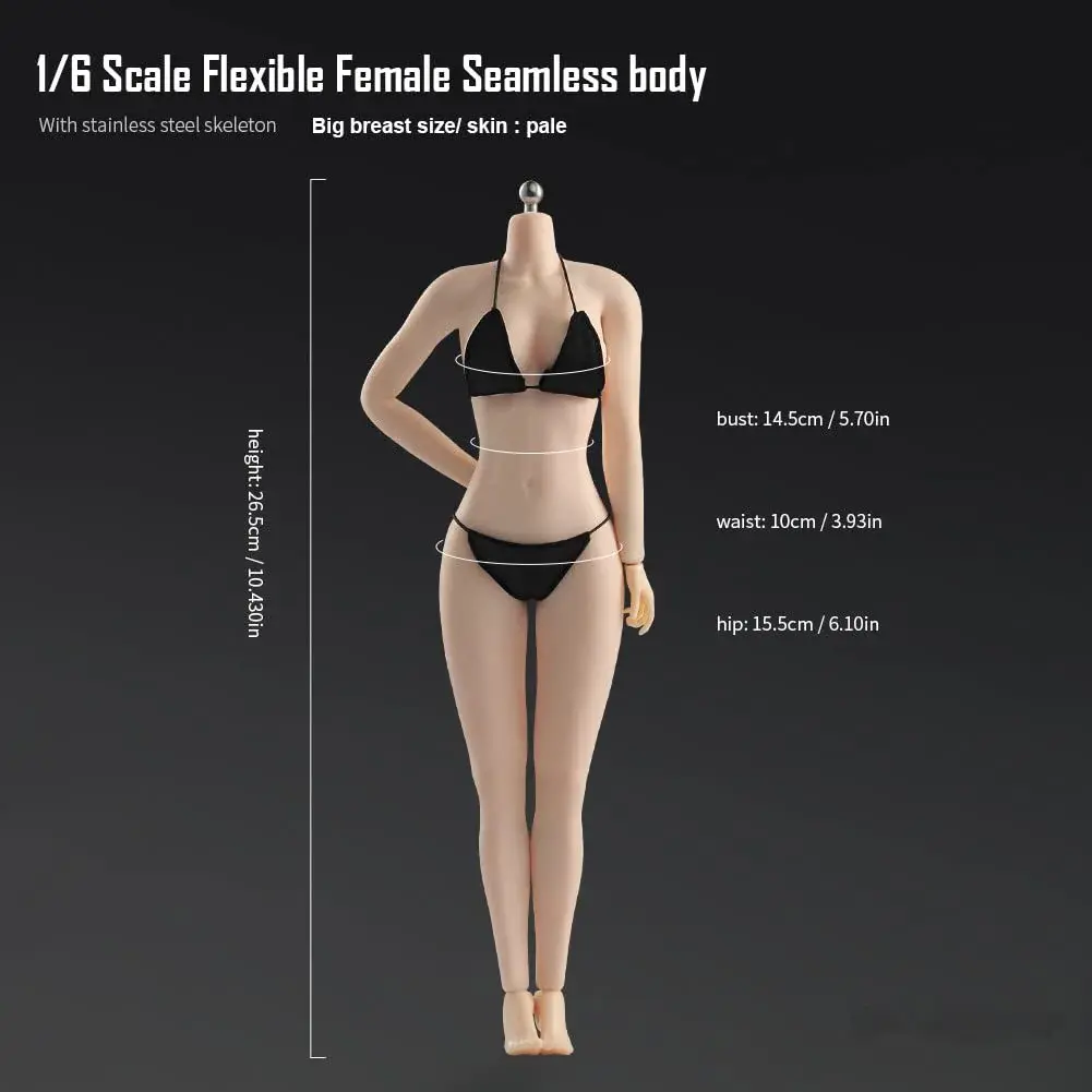 Fremego 1/6 Scale Female Body 30.5cm (12 inch) | Asian Girl Type Seamless Action Figure with Large Bust - view 9