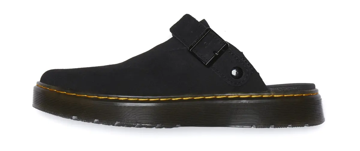 Dr. Martens Carlson Black Medium | Casual Slip-On Mule with Suede Comfort - main product image