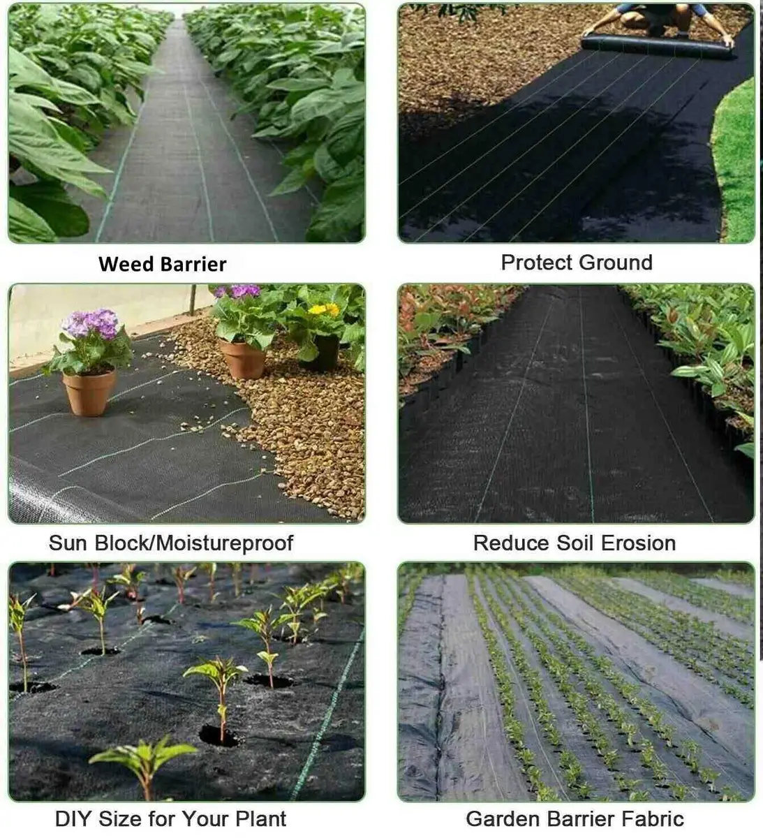 Groweco Heavy Duty Weed Barrier Fabric 6x50 ft (1.8x15.2 m) | Professional Grade Weed Control Mat - view 8