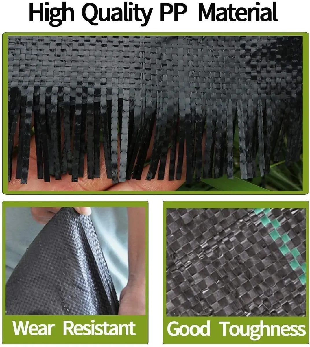 Groweco Heavy Duty Weed Barrier Fabric 6x50 ft (1.8x15.2 m) | Professional Grade Weed Control Mat - view 3