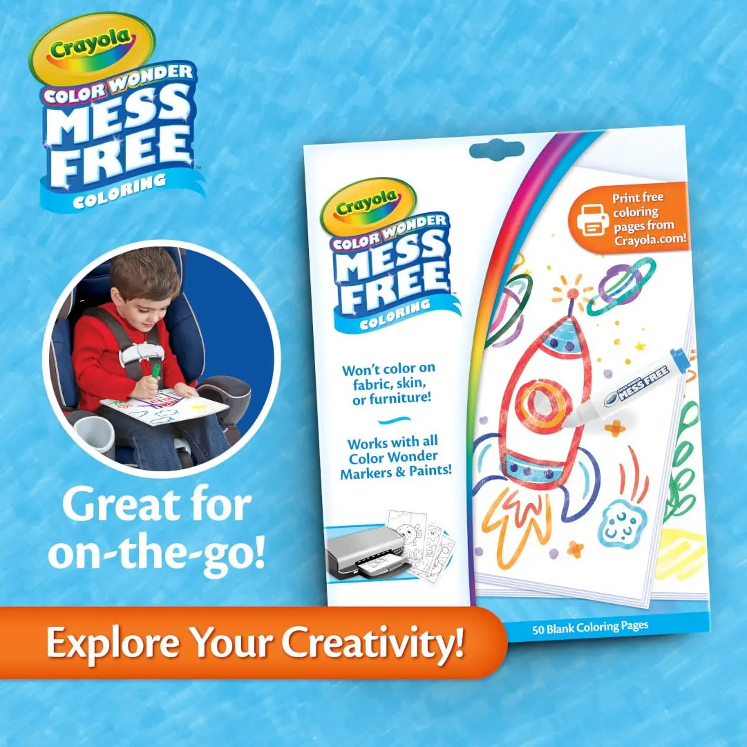 Crayola Color Wonder Mess Free Coloring Pages 50ct | Blank Printable Pages for Toddlers & Kids - view 5