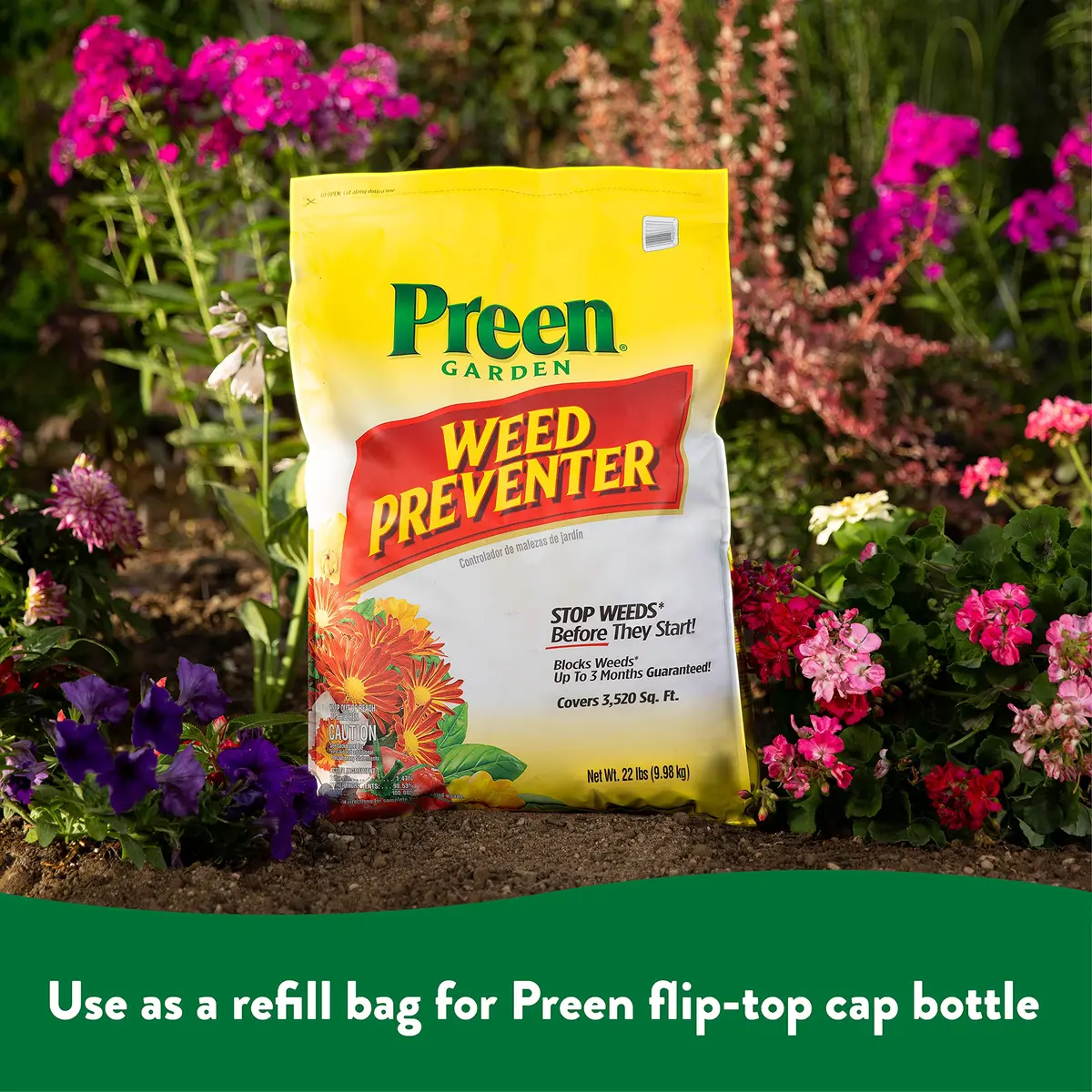 Preen Garden Weed Preventer 22 lb | Up to 3 Months Weed Control, Safe for 200+ Plants - view 6