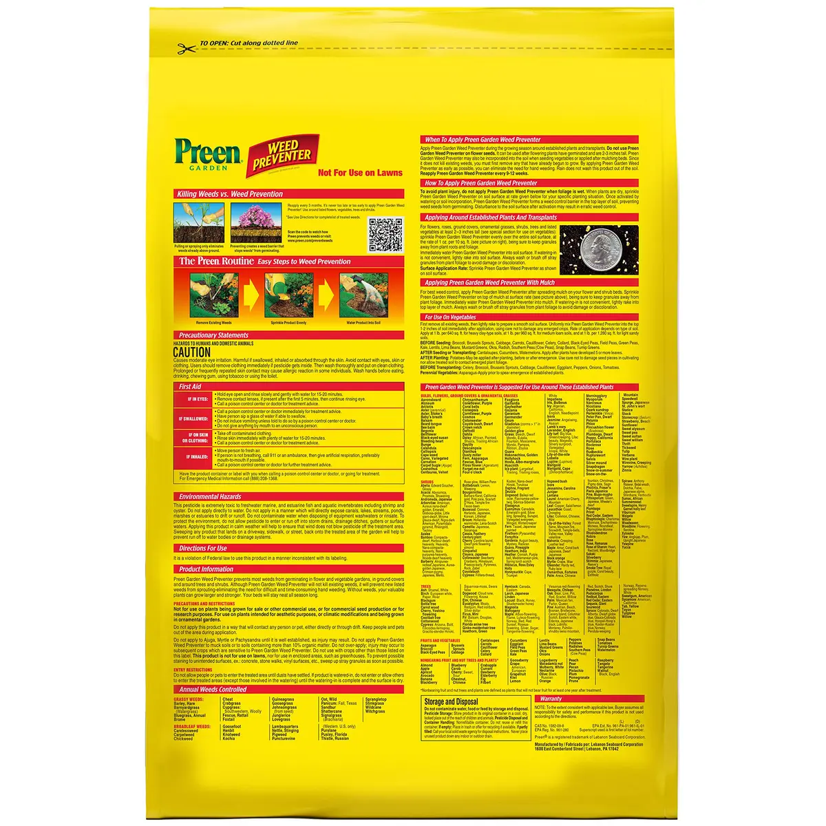 Preen Garden Weed Preventer 22 lb | Up to 3 Months Weed Control, Safe for 200+ Plants - view 2
