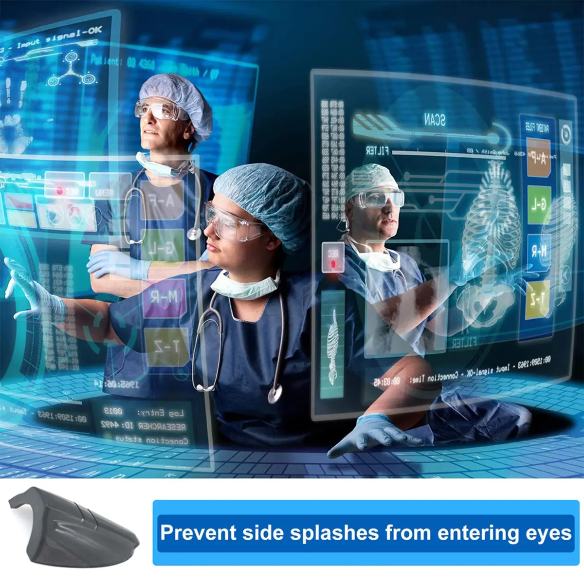 KMDJG Safety Glasses Side Shields | Slip-On L Size Fits Medium to Large Eyeglasses - view 4
