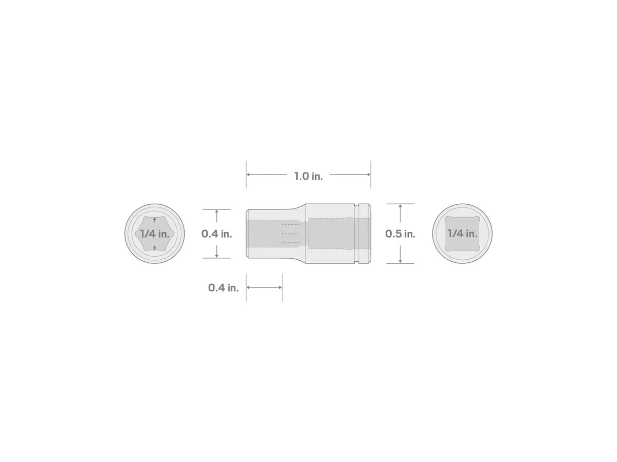 TEKTON 1/4 Inch Drive Magnetic Hex Bit Holder Socket SHA05402 | Easy Read Size, Corrosion Resistant, Secure Connection - view 7