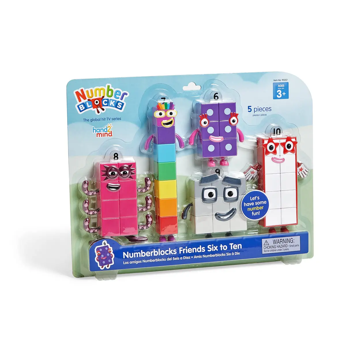hand2mind Numberblocks Friends Six to Ten Figures – Official Licensed Character Action Set, Educational Toy, 6 Pieces, Plastic, 11.5 x 15 x 1.6 inches - main product image