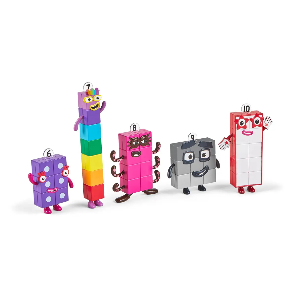 hand2mind Numberblocks Friends Six to Ten Figures – Official Licensed Character Action Set, Educational Toy, 6 Pieces, Plastic, 11.5 x 15 x 1.6 inches - view 9