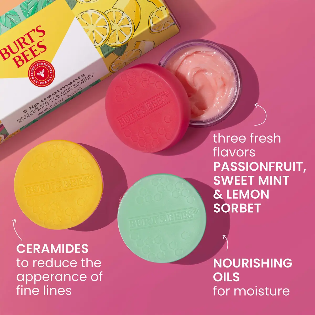 Burt's Bees Overnight Lip Sleeping Mask Gift Set | 3 x 7.4ml (0.25 oz.) | Intensive Moisture for Healthier Lips - view 2