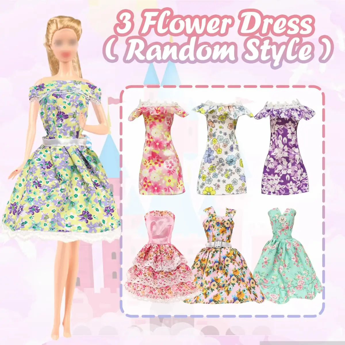 Carreuty 25-Piece Doll Clothes & Accessories Set for 11.5-inch Dolls | Hand-Woven Cotton Outfits & Plastic Accessories - view 4