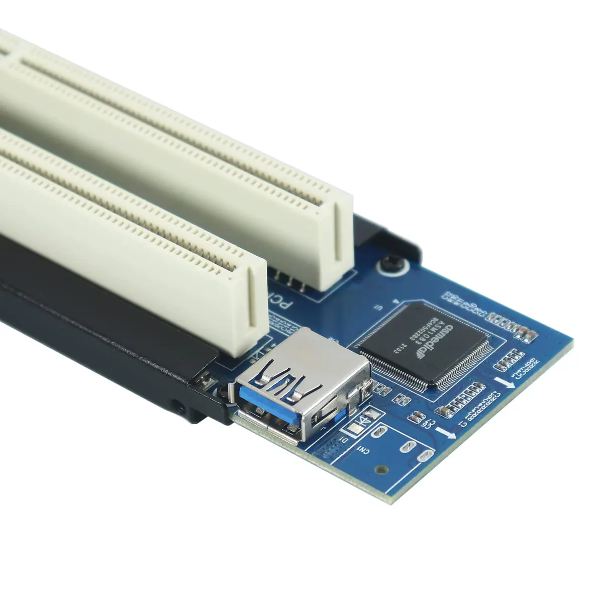 Trotwei Blue PCIe to PCI Adapter Card with USB 3.0 Cable | 3.2 oz (90.7 g) - view 6