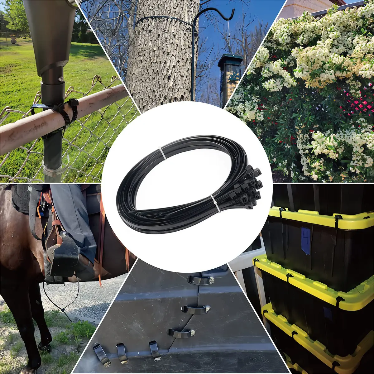 ANOSON Heavy Duty Zip Ties 24 inch | 220 lb Tensile Strength, 40 Pack, Black - view 6