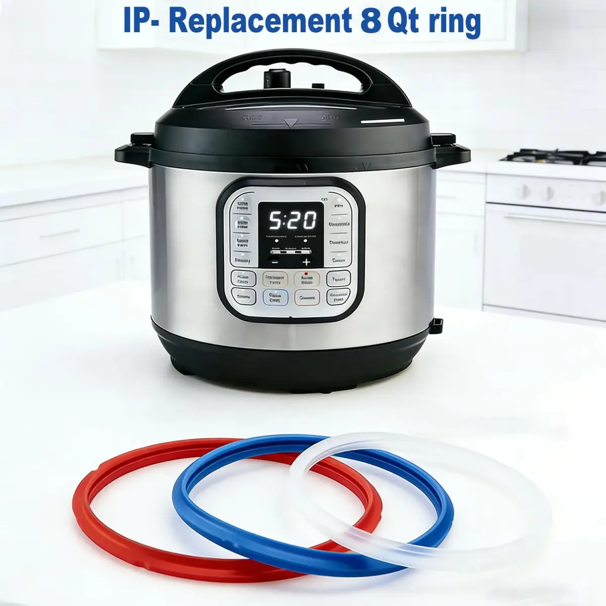 Fuator 8Qt Instant Pot Sealing Ring 3-Pack | Food-Grade Silicone Gasket for Instant Pot Duo, Lux, Ultra, Max, Nova, Smart Models - view 4