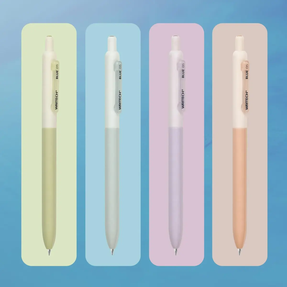WRITECH Gel Pens Fine Point 0.5mm Blue Ink 8 Count | Smooth Ink Flow Writing Instrument - view 5