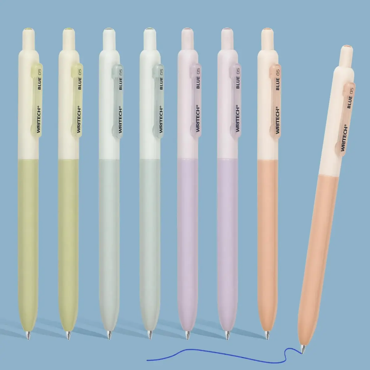 WRITECH Gel Pens Fine Point 0.5mm Blue Ink 8 Count | Smooth Ink Flow Writing Instrument - view 7