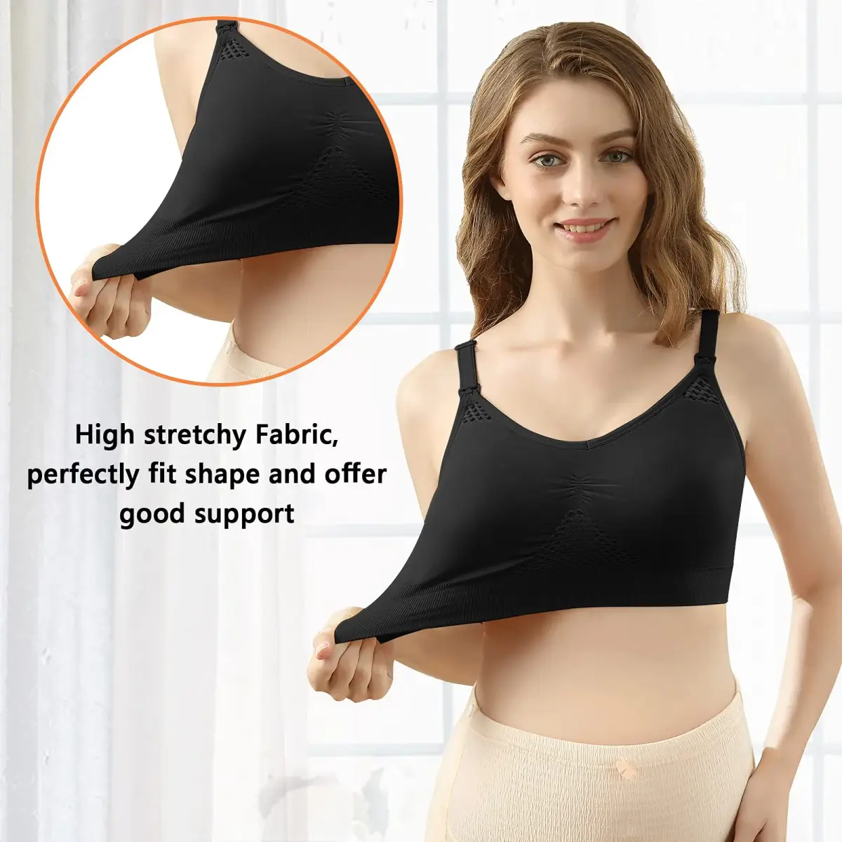 4HOW Hands-Free Pumping & Nursing Bra XX-Large | Adjustable Crossover Support for Breastfeeding Mothers - view 5