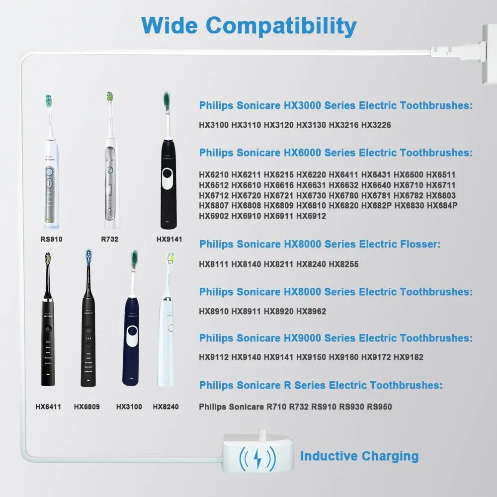 HYGAMOCC Electric Toothbrush Charger HX6100 Charging Base | Waterproof IP67 Portable Travel - view 2