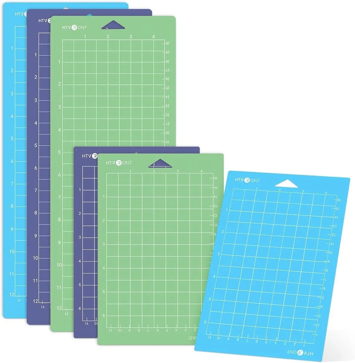 HTVRONT Cutting Mats for Cricut Joy/Joy 2, 6 Pack (3x 4.5x12in & 3x 4.5x6.5in) | Strong Stickiness & Durable - main product image