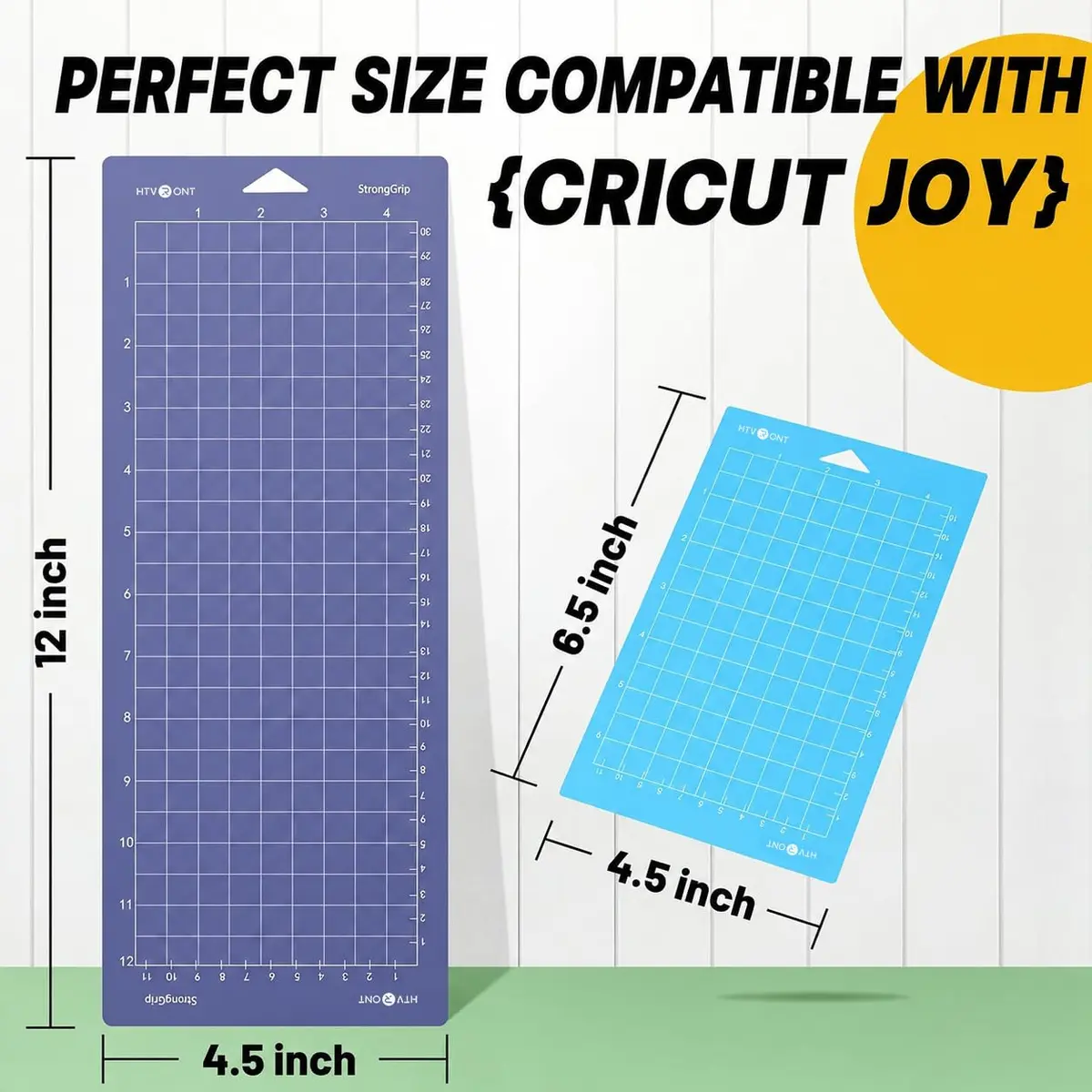 HTVRONT Cutting Mats for Cricut Joy/Joy 2, 6 Pack (3x 4.5x12in & 3x 4.5x6.5in) | Strong Stickiness & Durable - view 2