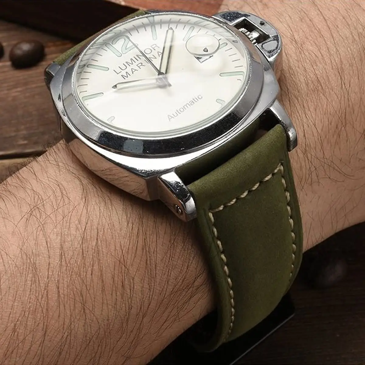 Niziruoup 24mm Leather Watch Band Vintage Genuine Leather Compatible with Panerai Men - view 4