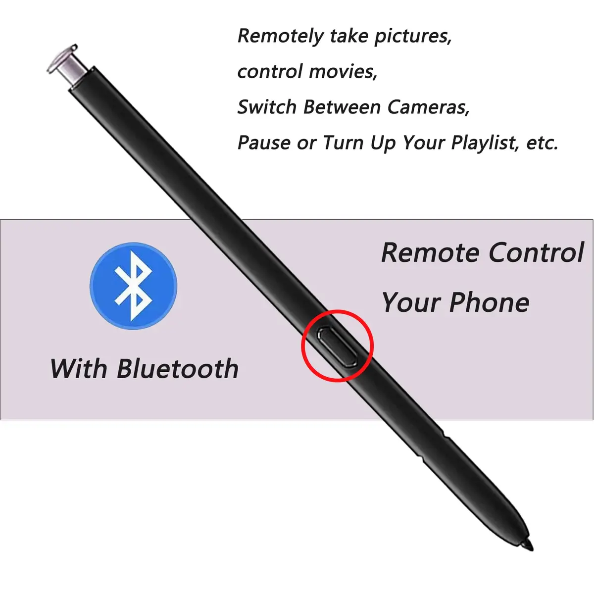 PCTC Lavender Galaxy S23 Ultra Stylus with Bluetooth Replacement for Samsung Galaxy S23 Ultra 5G S Pen, Purple - view 2
