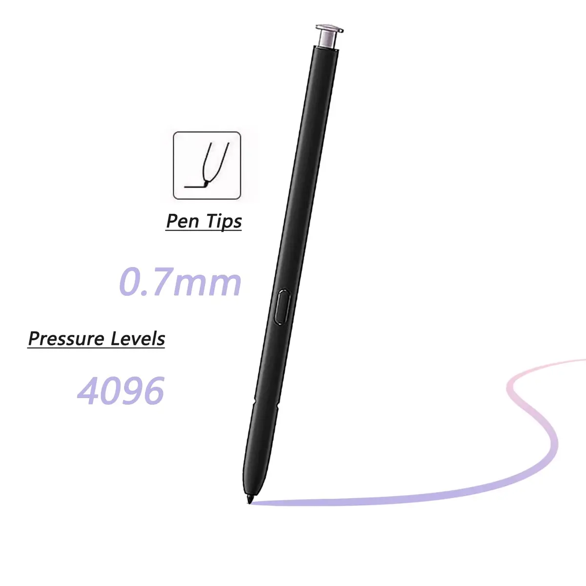 PCTC Lavender Galaxy S23 Ultra Stylus with Bluetooth Replacement for Samsung Galaxy S23 Ultra 5G S Pen, Purple - view 3