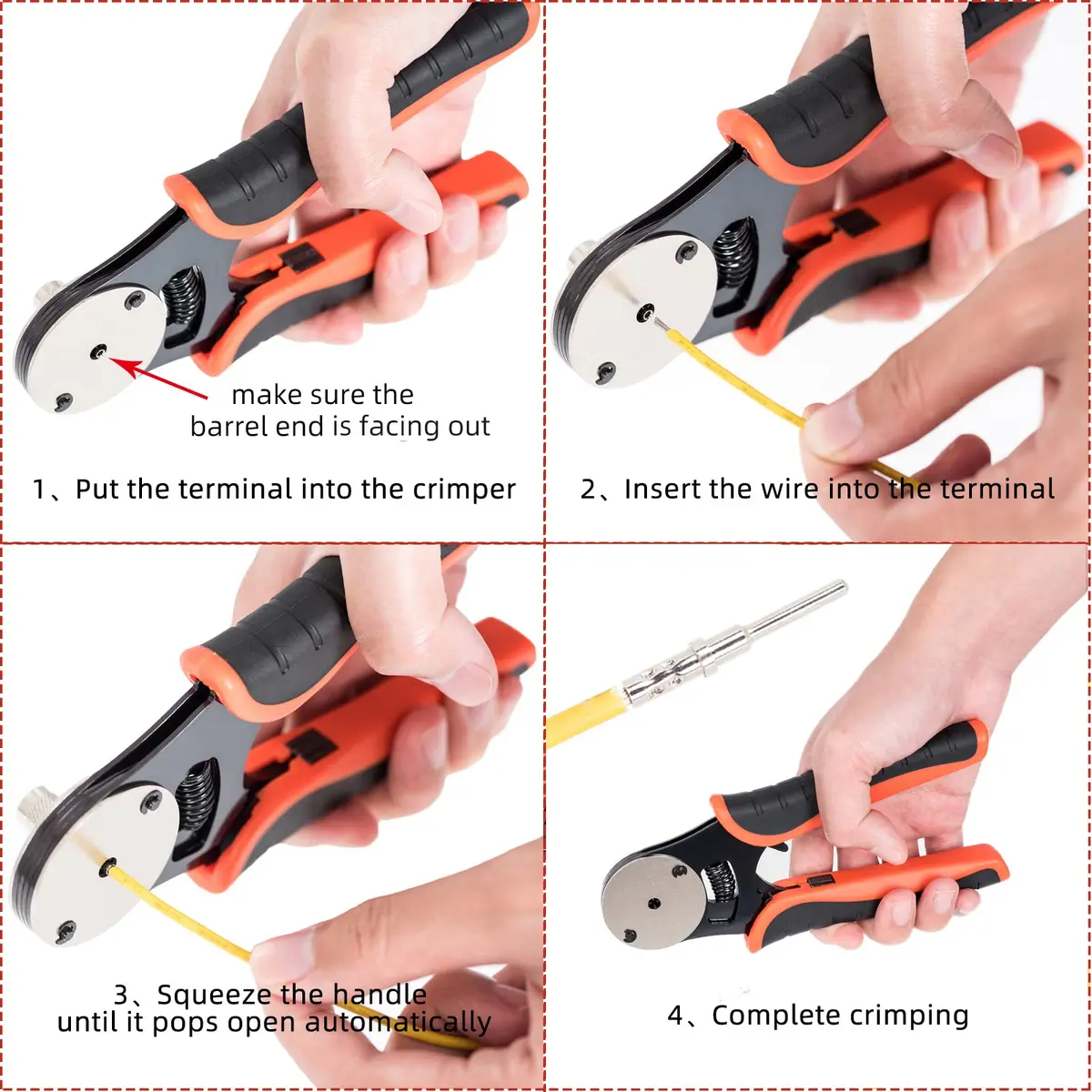 GIANNEER Deutsch Crimp Tool Closed Barrel Crimper 14-18 AWG | Precise, Durable, Automotive Use - view 2