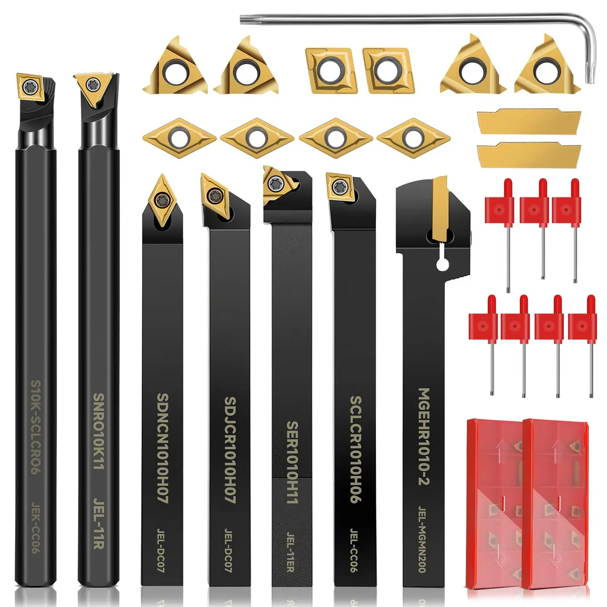 Joogto Indexable Lathe Turning Tool Kit 21Pcs | Precision Machining Set for Professionals & DIY - main product image
