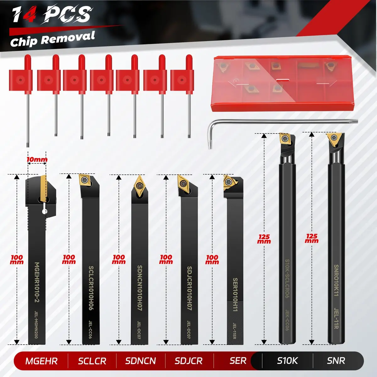 Joogto Indexable Lathe Turning Tool Kit 21Pcs | Precision Machining Set for Professionals & DIY - view 3