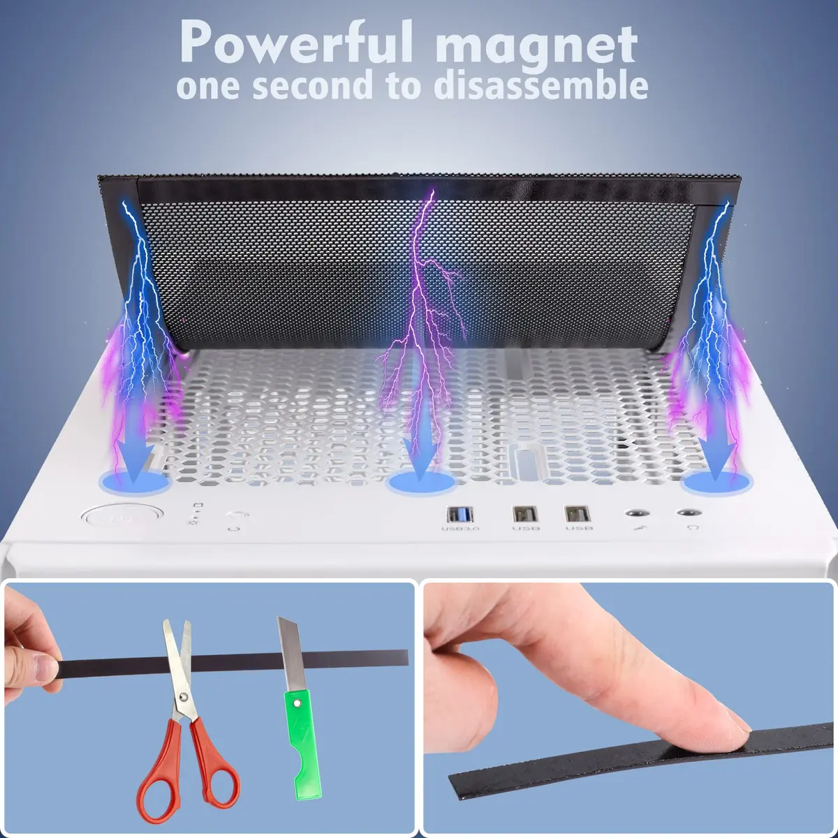 YSSHUI Magnetic PC Dust Filter Mesh 400x300mm | DIY, Reusable, Pet Hair Block - view 5