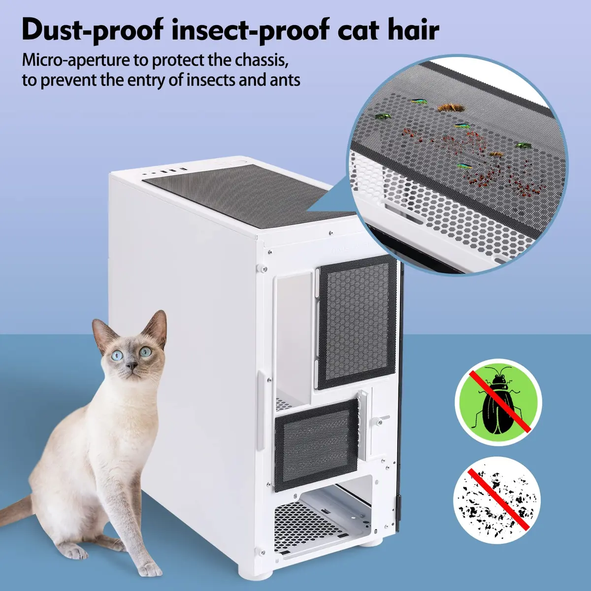 YSSHUI Magnetic PC Dust Filter Mesh 400x300mm | DIY, Reusable, Pet Hair Block - view 4