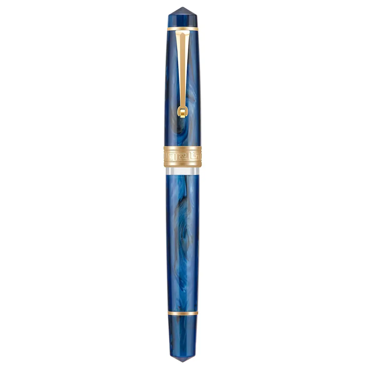 Asvine P20 Galaxy Blue Fountain Pen Piston Filling, Fine Point Smooth Writer with Gift Case | 0.5mm Nib - view 2